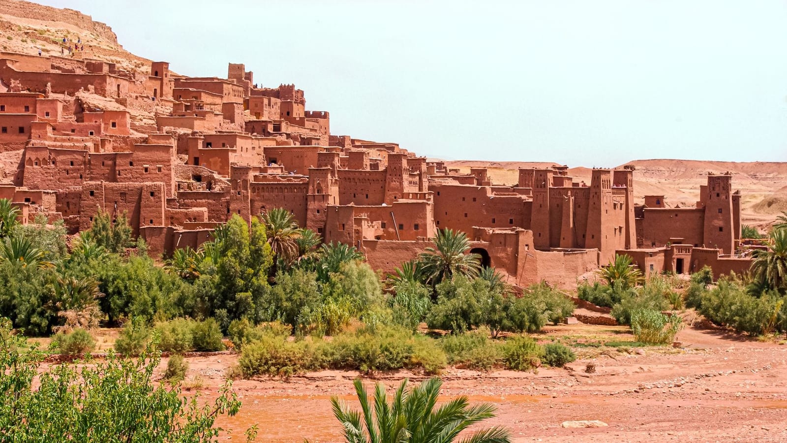 The fortified village of Aït Benhaddou above the Asif Ounila